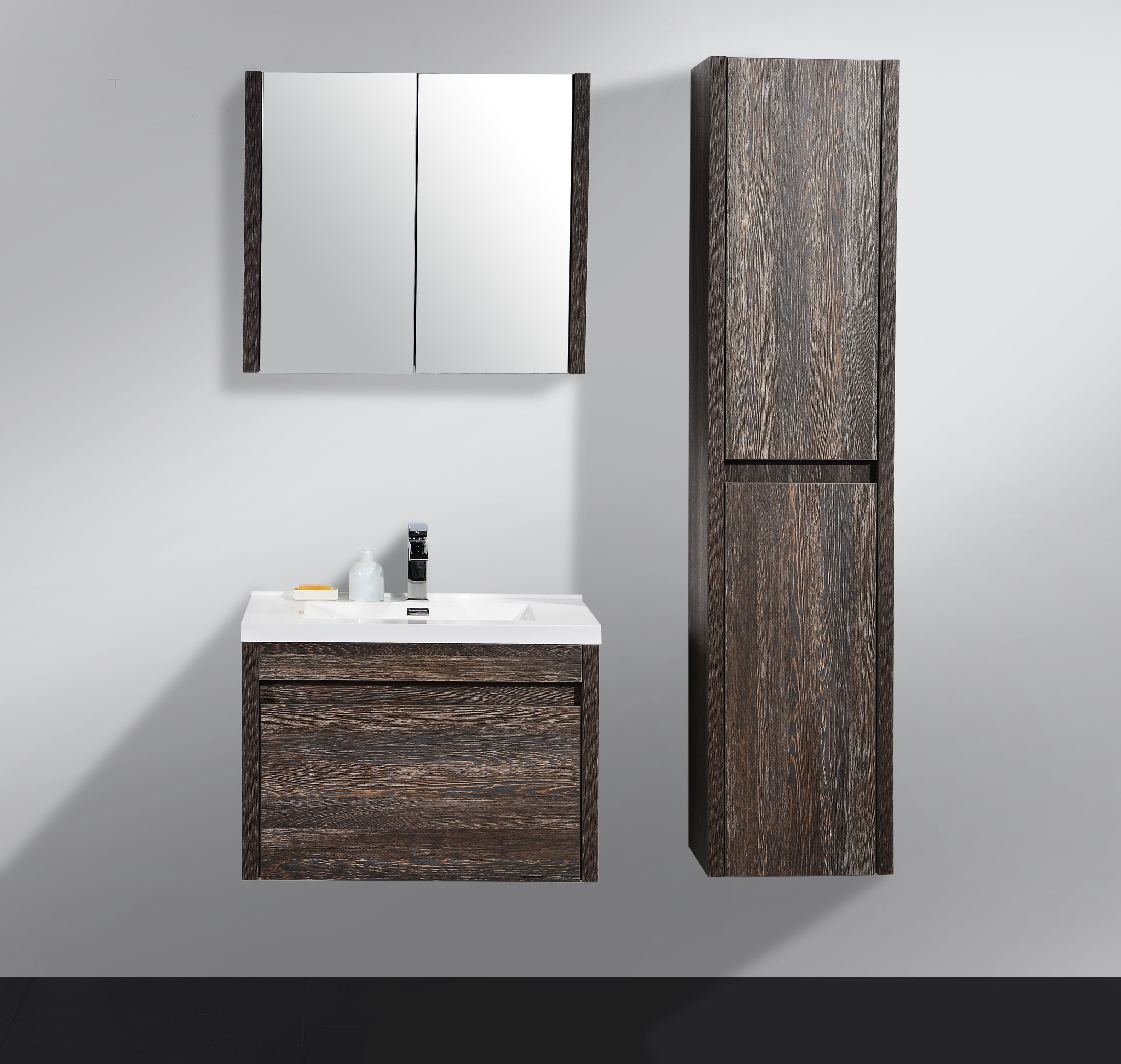 ALEXANDRA 760 MM WALL HUNG Silver Oak